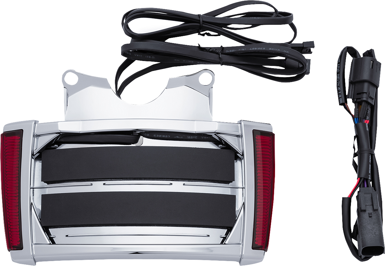 License Plate Frame - Chrome - Red