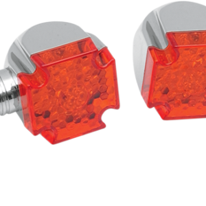 LED Maltese Marker Lights - Chrome/Red
