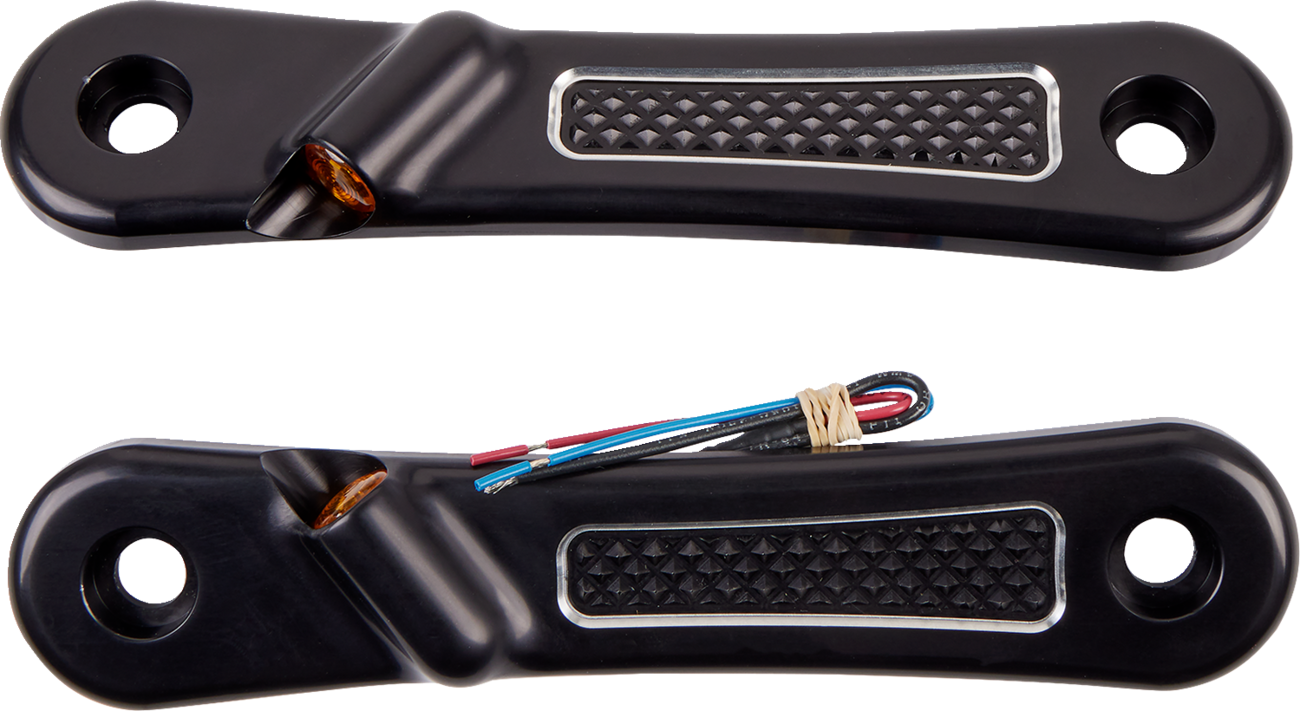 Front Turn Signal Bars 06-20 FLHX - Black - Image 2
