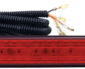 LED Light Bar - Red Lens - Black Base