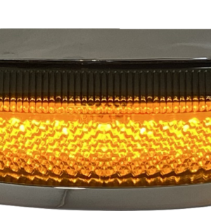 LED Front Fender Tip - Amber LED/Smoke Lens - Chrome