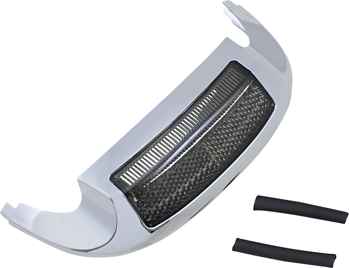 LED Front Fender Tip - Amber LED/Smoke Lens - Chrome - Image 2