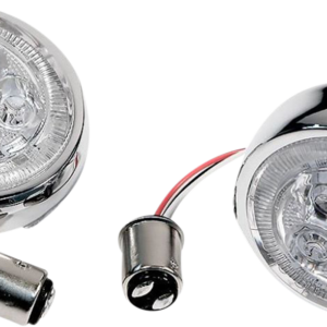 Rear Signal Light Inserts - Chrome - Red Lens