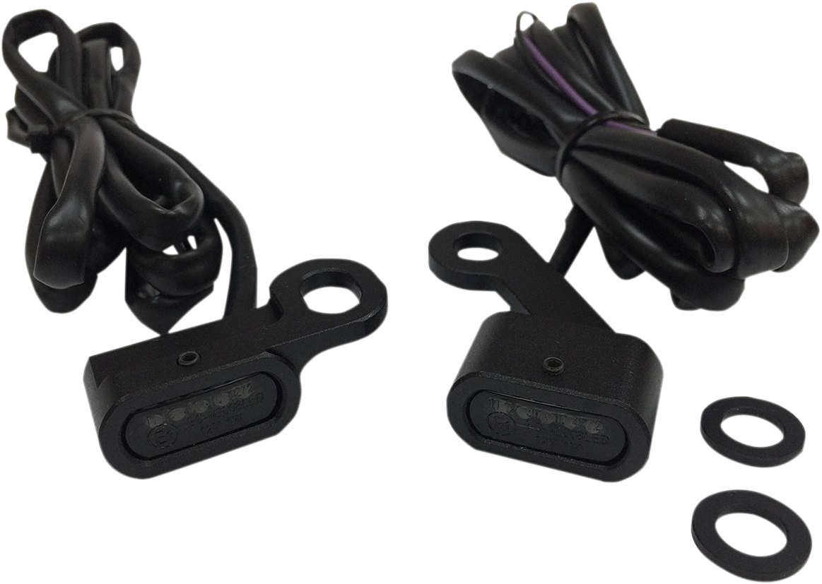 LED Handlebar Marker Lights - XL - Black/Smoke
