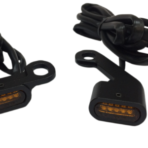 LED Handlebar Marker Lights - Black/Amber