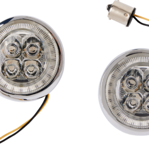 Turn Signal Insert - Amber LED - Chrome