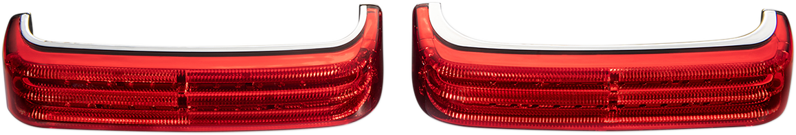 Saddlebag Lights - SS6 - Chrome/Red - Image 2