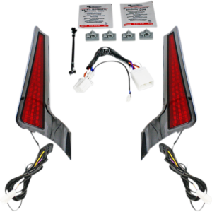 Fascia LED Light Panels - Chrome/Red