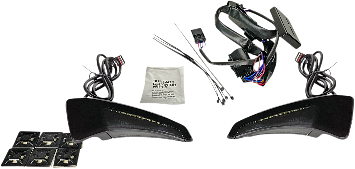Sequential Tour Pak Seat Back Rest LED Lights - Black/Smoke - FLH