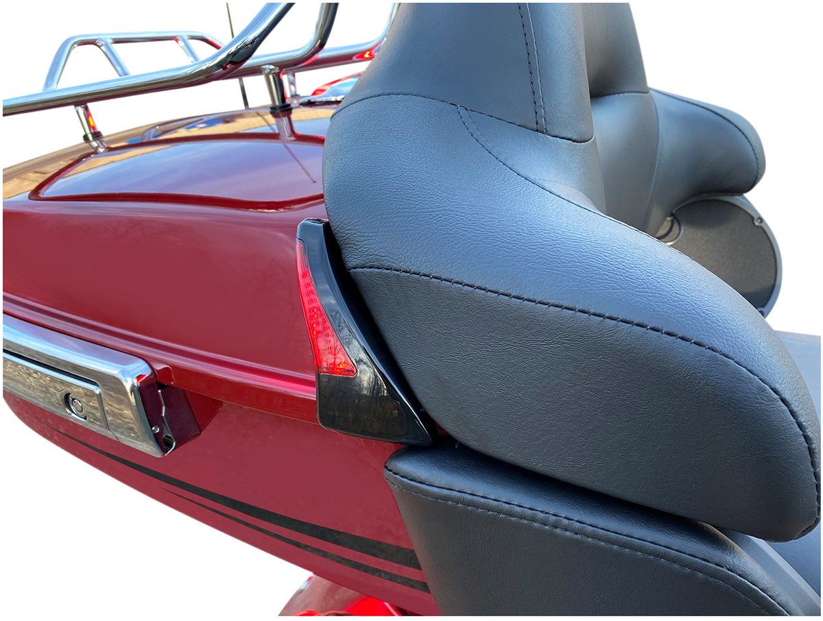 Sequential Tour Pak Seat Back Rest LED Lights - Black/Red - FLH - Image 3