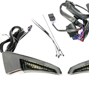 Sequential Tour Pak Seat Back Rest LED Lights - Chrome/Smoke - FLH
