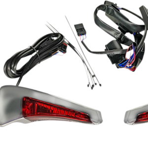 Sequential Tour Pak Seat Back Rest LED Lights - Chrome/Red - FLH