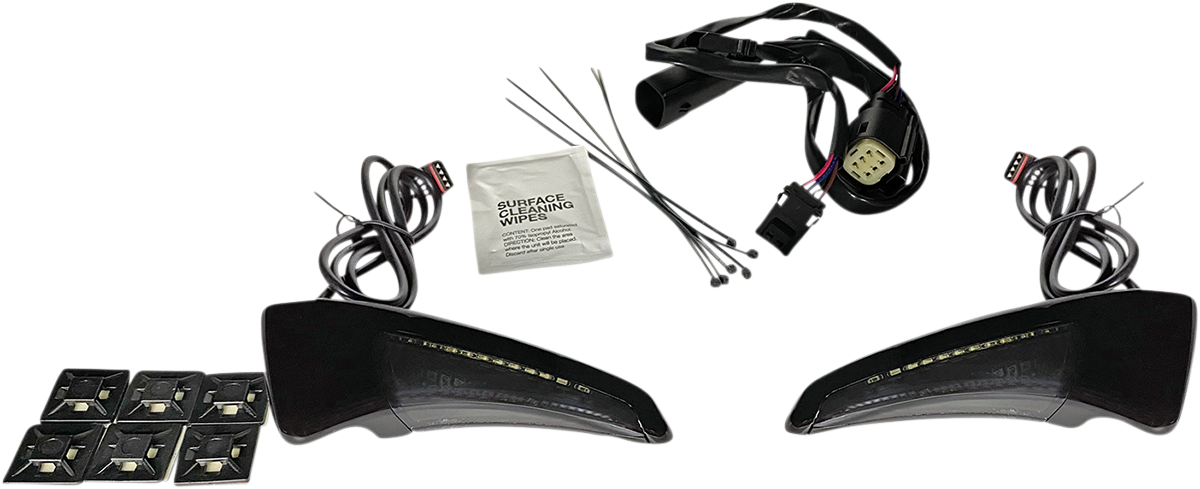 Sequential Tour Pak Seat Back Rest LED Lights - Black/Smoke - CVO