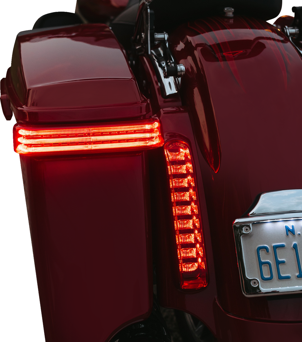 Saddlebag LED Lights - Sequential - Black/Red - Image 3