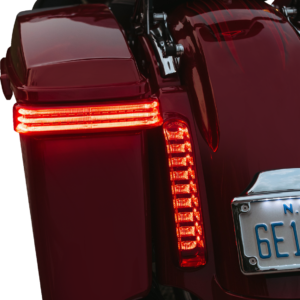 Saddlebag LED Lights - Sequential - Chrome/Red