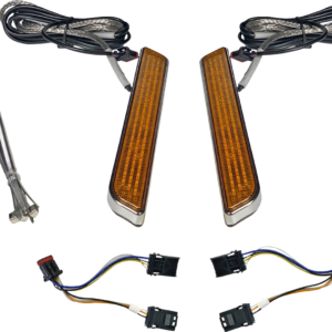 LED Fork Light - Amber - Chrome
