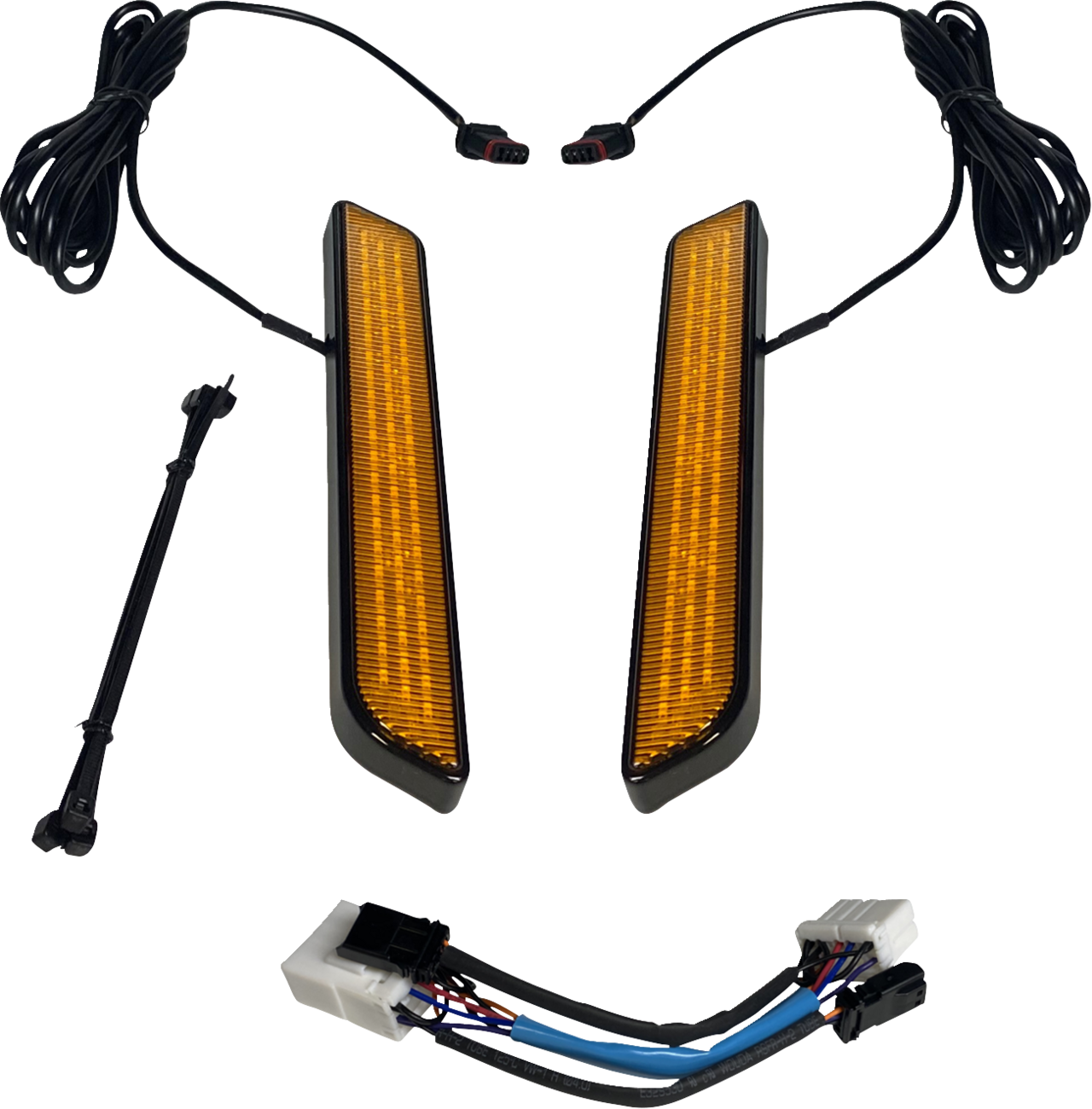 LED Fork Light - Amber - Black