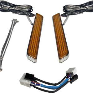 LED Fork Light - Amber - Chrome