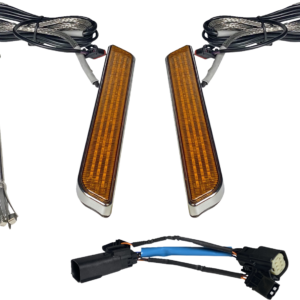 LED Fork Light - Amber - Chrome