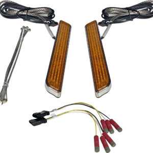 LED Fork Light - Amber - Chrome