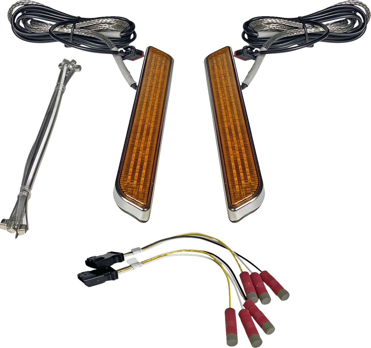 LED Fork Light - Amber - Chrome