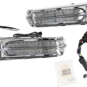 Filler Panel Light - Clear Lens - Red LEDs - Chrome