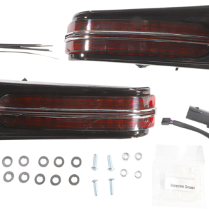 Filler Panel Light - Red Lens - Red LEDs - Chrome