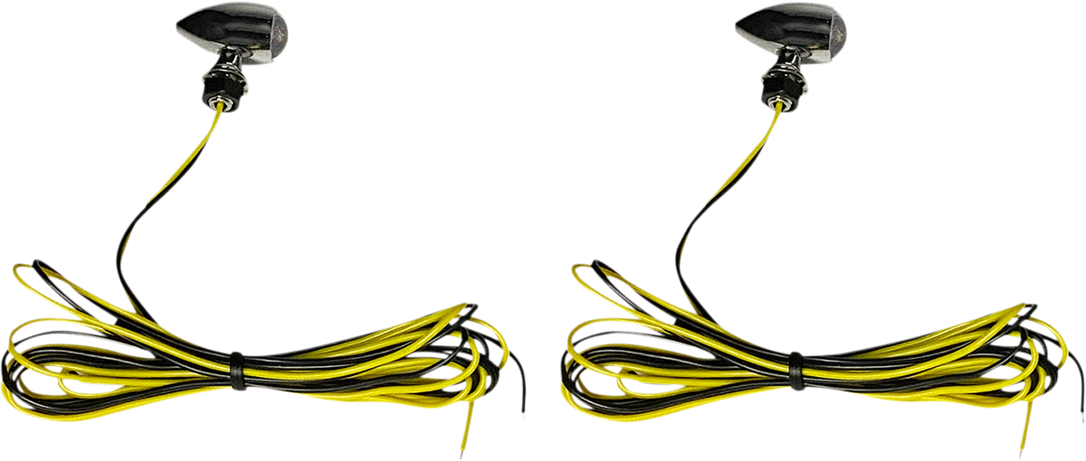 Micro Turn Signals - Amber -Chrome - Image 2