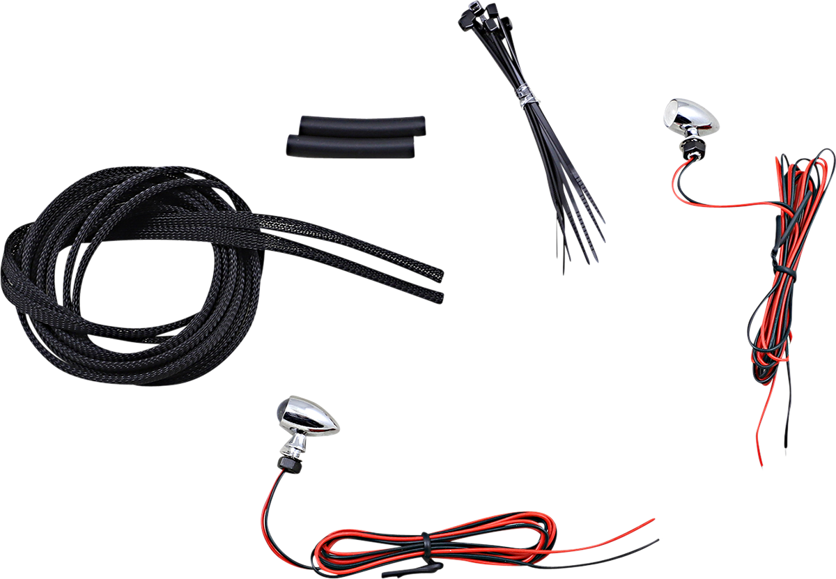 Micro Turn Signals - Red -Chrome - Image 2