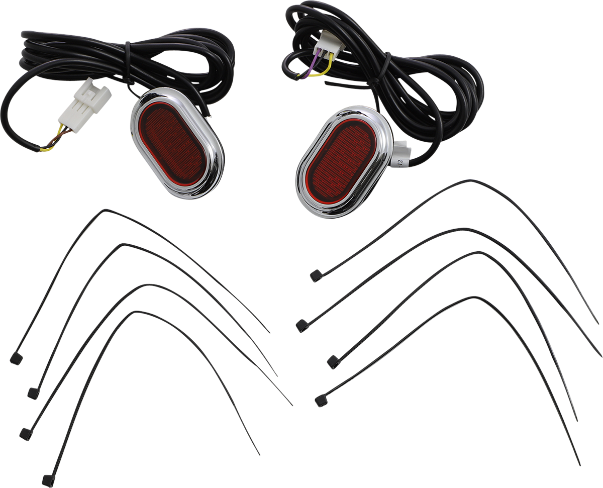 Antenna Grommet Light - Red Lens - Chrome - Image 3