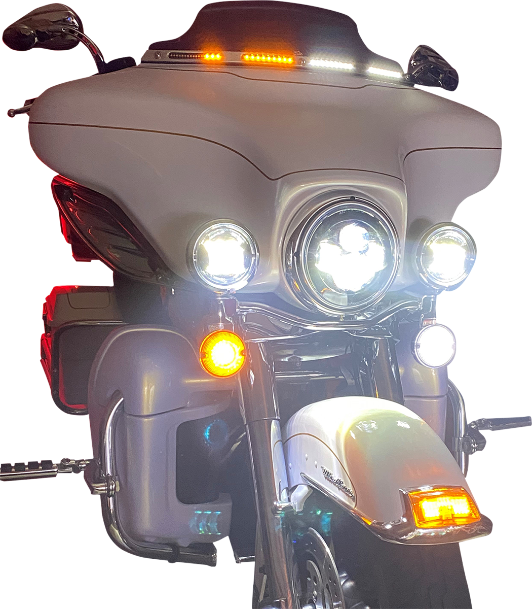 Windshield Trim - Sequential Turn Signals - Chrome - Image 2