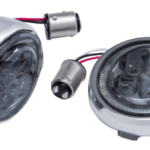 Turn Signal Insert - Red LED - Smoke Lens - Chrome