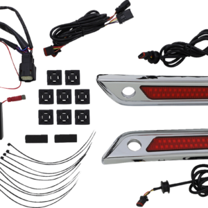 Latch Light - Saddlebag - Dual Color - Red - Chrome