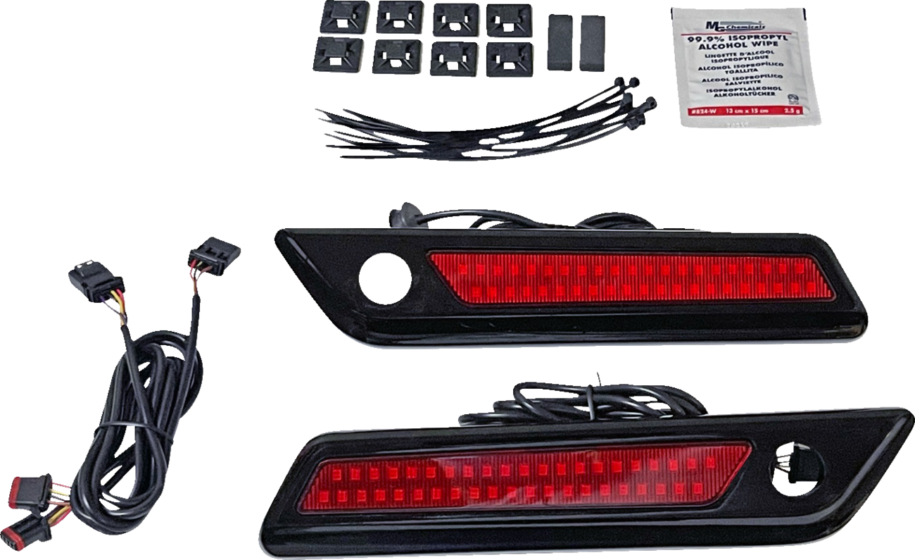 Latch Light - Saddlebag - Dual Color - Red - Black