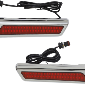 Latch Light - Saddlebag - Dual Color - Red - Chrome