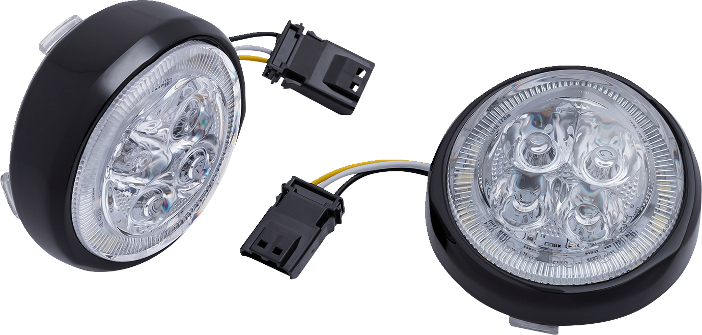 Turn Signal Insert - Front - Black/Clear