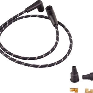 Plug Wires - Braided - Black/White