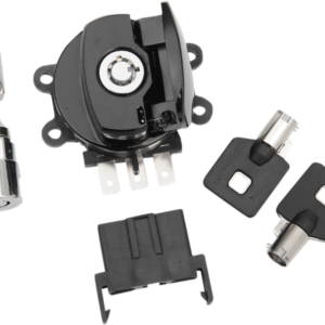 Side Hinge Ignition Switch with Fork Lock - Gloss Black