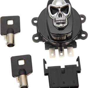 Ignition Switch - Skull - Black