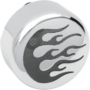 Horn Cover - Chrome - Black Flame