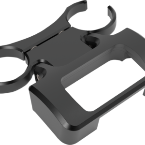 T-Bar Gauge Mount - Single - Black - 1.00" Diameter - M8 Softail