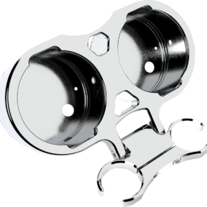 T-Bar Gauge Mount - Dual - Chrome - 1.25" Diameter