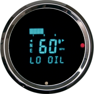 3011 Round Digital Speedometer with Indicators - 3-3/8"