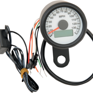 Programmable Mini Electronic Speedometer with Odometer/Tripmeter - 1.87" - Black