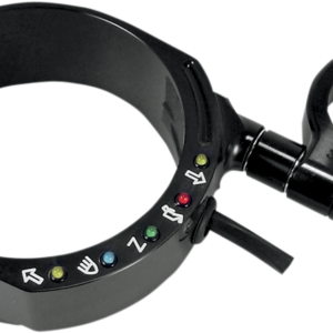 Speedometer Relocation Bracket with Easy Mount Clamp - Black Anodized - For 49 mm Fork