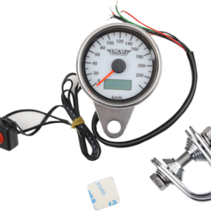 Programmable Mini Electronic Speedometer with Odometer/Tripmeter - 2.4" - Black