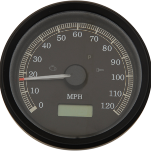 3-3/8" MPH Programmable Electronic Speedometer - Black Bezel - Black Face