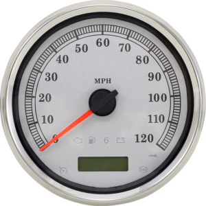 Electronic Speedometer - Silver - 120 MPH