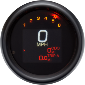 Tank Speedometer - Black Bezel - 3-3/8"