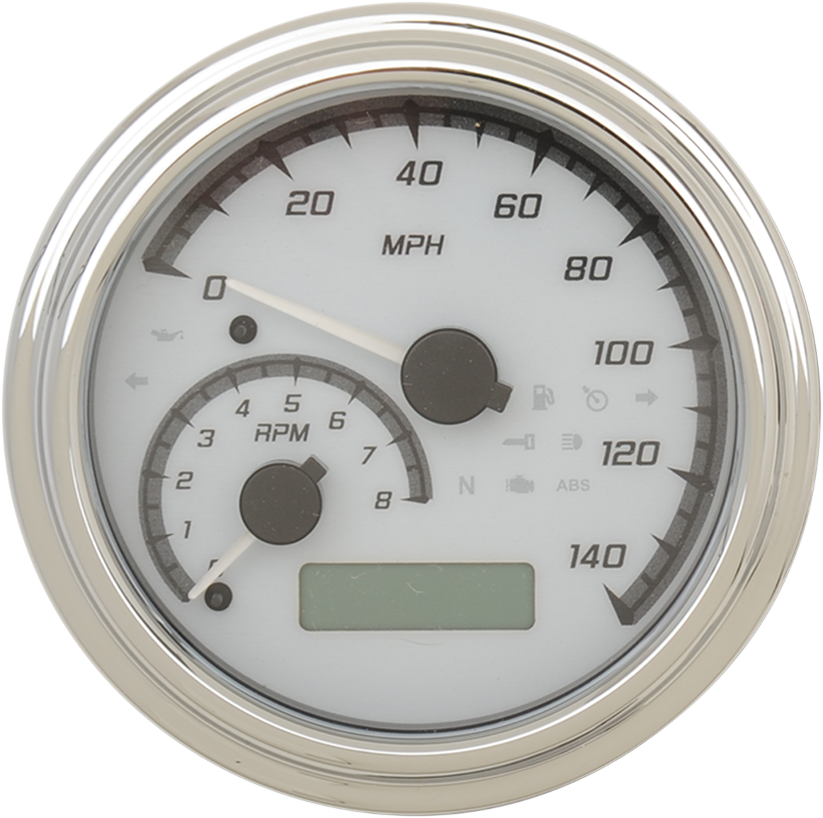 MVX Series Analog Gauge System - White/Gray/Chrome